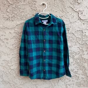 Tommy Bahama Plaid Flannel Button Down Shirt Kids L (10-12)